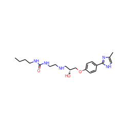 CCCCNC(=O)NCCNC[C@@H](O)COc1ccc(-c2nc(C)c[nH]2)cc1 ZINC000026019720