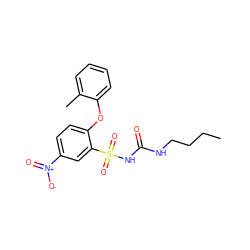 CCCCNC(=O)NS(=O)(=O)c1cc([N+](=O)[O-])ccc1Oc1ccccc1C ZINC000028710453