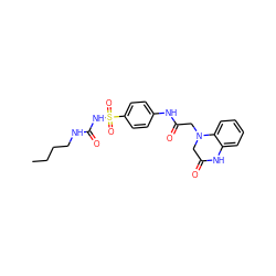 CCCCNC(=O)NS(=O)(=O)c1ccc(NC(=O)CN2CC(=O)Nc3ccccc32)cc1 ZINC001772656159