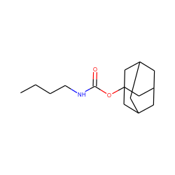 CCCCNC(=O)OC12CC3CC(CC(C3)C1)C2 ZINC000026661684