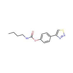 CCCCNC(=O)Oc1ccc(-c2csnn2)cc1 ZINC000003119736