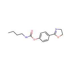 CCCCNC(=O)Oc1ccc(C2=NCCO2)cc1 ZINC000043079942