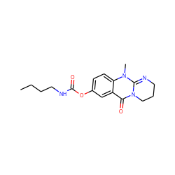 CCCCNC(=O)Oc1ccc2c(c1)C(=O)N1CCCN=C1N2C ZINC000299834772