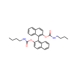 CCCCNC(=O)Oc1ccc2ccccc2c1-c1c(OC(=O)NCCCC)ccc2ccccc12 ZINC000027521173