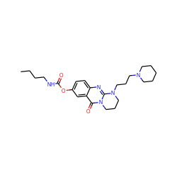 CCCCNC(=O)Oc1ccc2nc3n(c(=O)c2c1)CCCN3CCCN1CCCCC1 ZINC000299832203