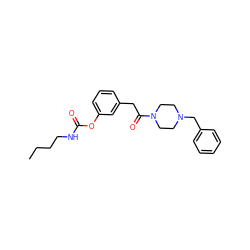 CCCCNC(=O)Oc1cccc(CC(=O)N2CCN(Cc3ccccc3)CC2)c1 ZINC000066251327