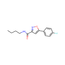 CCCCNC(=O)c1cc(-c2ccc(F)cc2)on1 ZINC000003907632