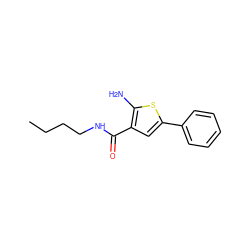 CCCCNC(=O)c1cc(-c2ccccc2)sc1N ZINC000103111891