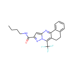 CCCCNC(=O)c1cc2nc3c(c(C(F)(F)F)n2n1)CCc1ccccc1-3 ZINC000004539076