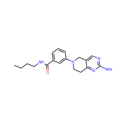 CCCCNC(=O)c1cccc(N2CCc3nc(N)ncc3C2)c1 ZINC000169710054