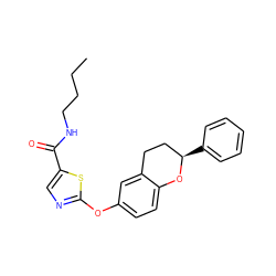 CCCCNC(=O)c1cnc(Oc2ccc3c(c2)CC[C@@H](c2ccccc2)O3)s1 ZINC000169710701