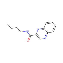 CCCCNC(=O)c1cnc2ccccc2n1 ZINC000029513882