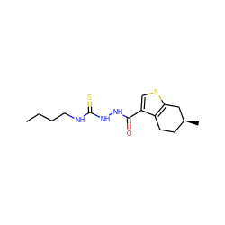 CCCCNC(=S)NNC(=O)c1csc2c1CC[C@H](C)C2 ZINC000013470862