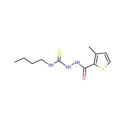 CCCCNC(=S)NNC(=O)c1sccc1C ZINC000013470857