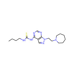 CCCCNC(=S)Nc1ncnc2c1cnn2CCN1CCCCCC1 ZINC000205863127