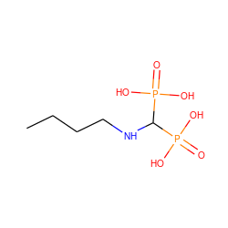 CCCCNC(P(=O)(O)O)P(=O)(O)O ZINC000005973505