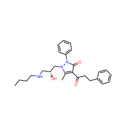 CCCCNC[C@@H](O)Cn1c(C)c(C(=O)CCc2ccccc2)c(=O)n1-c1ccccc1 ZINC000013555986