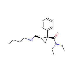 CCCCNC[C@@H]1C[C@@]1(C(=O)N(CC)CC)c1ccccc1 ZINC000029127564