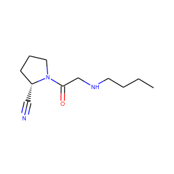 CCCCNCC(=O)N1CCC[C@H]1C#N ZINC000013522872