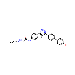 CCCCNCC(=O)Nc1ccc2c(c1)Cc1c(-c3ccc(-c4ccc(O)cc4)cc3)n[nH]c1-2 ZINC000028822269