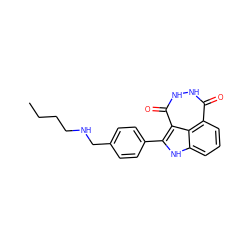 CCCCNCc1ccc(-c2[nH]c3cccc4c(=O)[nH][nH]c(=O)c2c34)cc1 ZINC000473083995