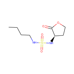 CCCCNS(=O)(=O)N[C@@H]1CCOC1=O ZINC000029123726