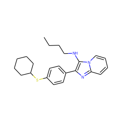 CCCCNc1c(-c2ccc(SC3CCCCC3)cc2)nc2ccccn12 ZINC000036382295