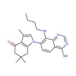 CCCCNc1c(-n2cc(C)c3c2CC(C)(C)CC3=O)ccc2c(N)ncnc12 ZINC000084603765