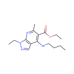 CCCCNc1c(C(=O)OCC)c(C)nc2c1cnn2CC ZINC000026568953