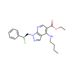 CCCCNc1c(C(=O)OCC)cnc2c1cnn2C[C@@H](Cl)c1ccccc1 ZINC000013491818