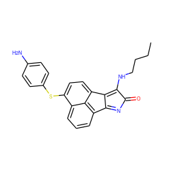 CCCCNc1c2c3ccc(Sc4ccc(N)cc4)c4cccc(c-2nc1=O)c43 ZINC000095598224