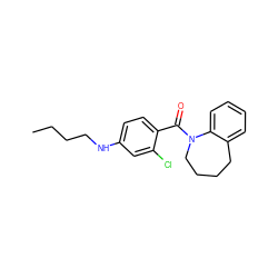 CCCCNc1ccc(C(=O)N2CCCCc3ccccc32)c(Cl)c1 ZINC000013835098