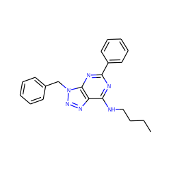 CCCCNc1nc(-c2ccccc2)nc2c1nnn2Cc1ccccc1 ZINC000028643908