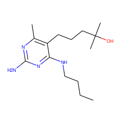 CCCCNc1nc(N)nc(C)c1CCCC(C)(C)O ZINC001772630567