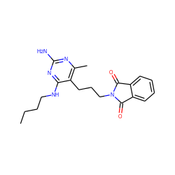 CCCCNc1nc(N)nc(C)c1CCCN1C(=O)c2ccccc2C1=O ZINC001772630832