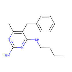 CCCCNc1nc(N)nc(C)c1Cc1ccccc1 ZINC001772619459