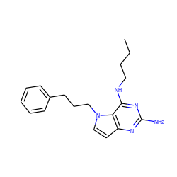 CCCCNc1nc(N)nc2ccn(CCCc3ccccc3)c12 ZINC001772584604