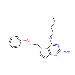 CCCCNc1nc(N)nc2ccn(CCOc3ccccc3)c12 ZINC001772629106