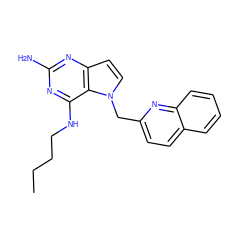 CCCCNc1nc(N)nc2ccn(Cc3ccc4ccccc4n3)c12 ZINC001772583976