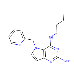 CCCCNc1nc(N)nc2ccn(Cc3ccccn3)c12 ZINC001772571875