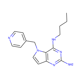 CCCCNc1nc(N)nc2ccn(Cc3ccncc3)c12 ZINC001772579222