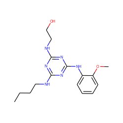 CCCCNc1nc(NCCO)nc(Nc2ccccc2OC)n1 ZINC000014968044