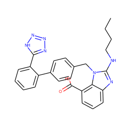 CCCCNc1nc2cccc(C(=O)O)c2n1Cc1ccc(-c2ccccc2-c2nnn[nH]2)cc1 ZINC000013832284