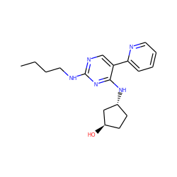 CCCCNc1ncc(-c2ccccn2)c(N[C@@H]2CC[C@@H](O)C2)n1 ZINC000103241399