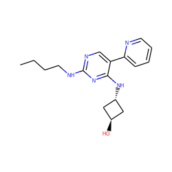 CCCCNc1ncc(-c2ccccn2)c(N[C@H]2C[C@H](O)C2)n1 ZINC000261192943