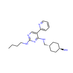 CCCCNc1ncc(-c2ccccn2)c(NC[C@H]2CC[C@H](N)CC2)n1 ZINC000261183204