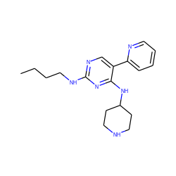 CCCCNc1ncc(-c2ccccn2)c(NC2CCNCC2)n1 ZINC000103242280