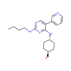 CCCCNc1ncc(-c2cccnc2)c(N[C@H]2CC[C@H](O)CC2)n1 ZINC000261157467