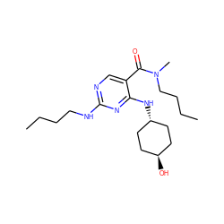 CCCCNc1ncc(C(=O)N(C)CCCC)c(N[C@H]2CC[C@H](O)CC2)n1 ZINC000261187231