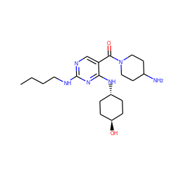 CCCCNc1ncc(C(=O)N2CCC(N)CC2)c(N[C@H]2CC[C@H](O)CC2)n1 ZINC000261169317